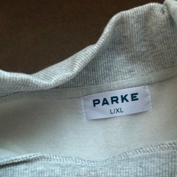 PARKE Light Gray (Metallic is the color name) Logo Sweatshirt - Picture 3 of 4